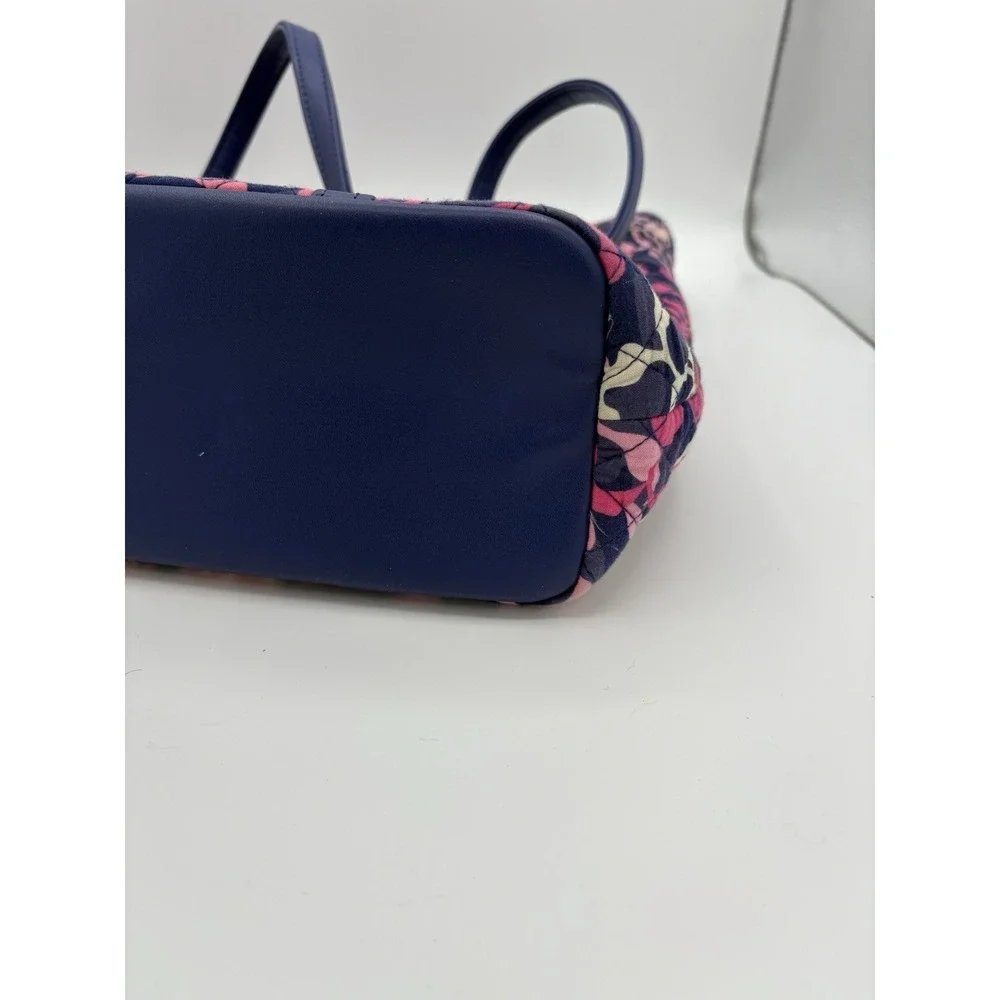 Vera Bradley Pink Purple Large Purse Tote Bag Some Fading And Wear
